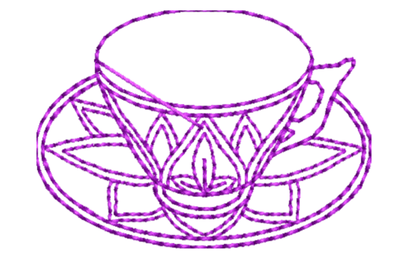 Teacup: A Charming Embroidery Design for Meaningful Handmade Gifts